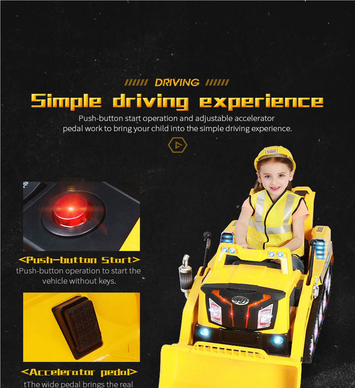 Ride On Kids Excavator Truck