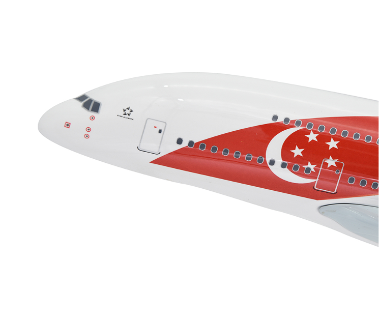 45CM 1:162 Singapore Airlines AIRBUS A380 Passenger Airplane Resin Plane Model