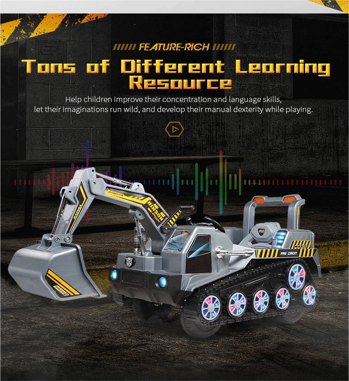 Ride On Kids Excavator Truck