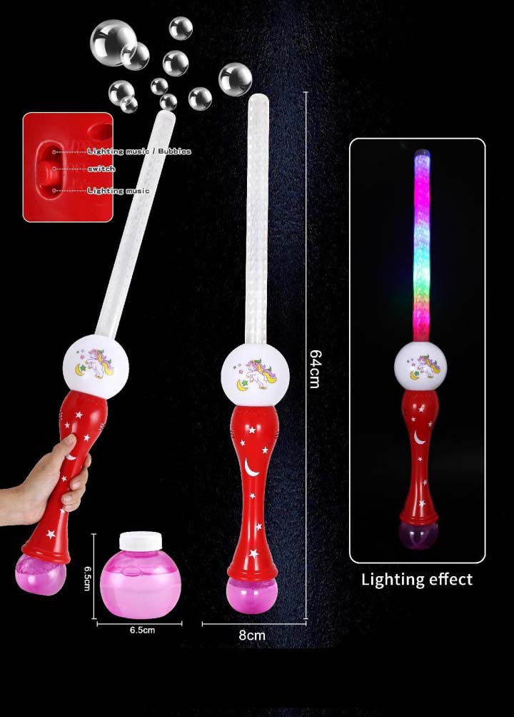 Light Up Unicorn Bubble Wand