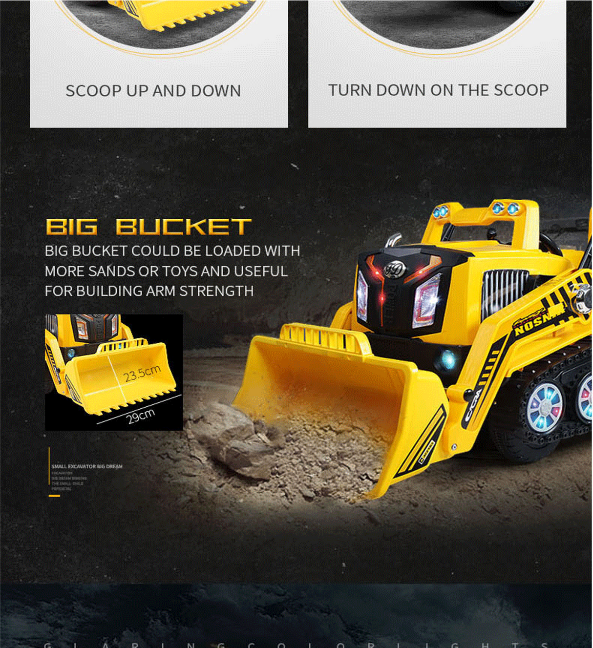 Ride On Kids Excavator Truck