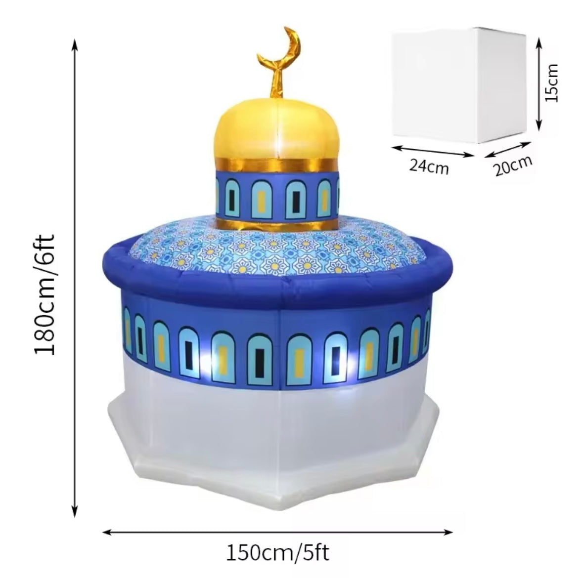 Inflatable Blue Mosque Ramadan / Eid Decor