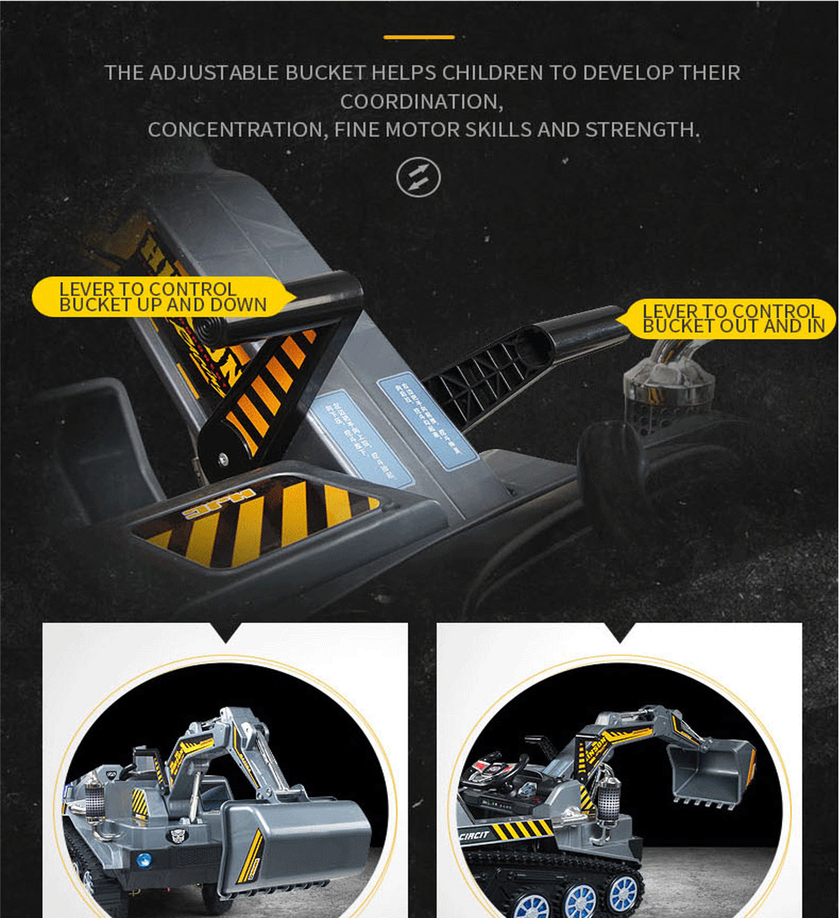 Ride On Kids Excavator Truck