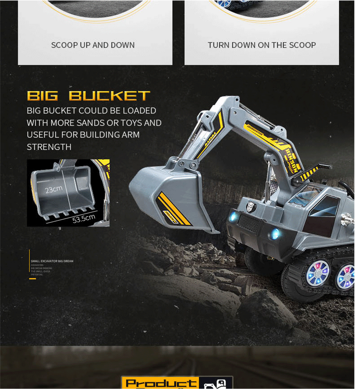 Ride On Kids Excavator Truck