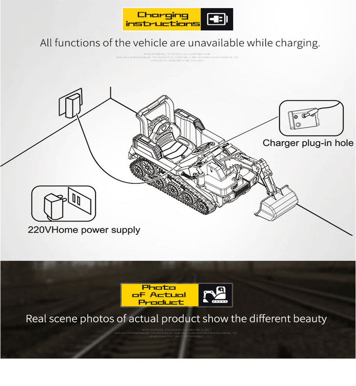 Ride On Kids Excavator Truck