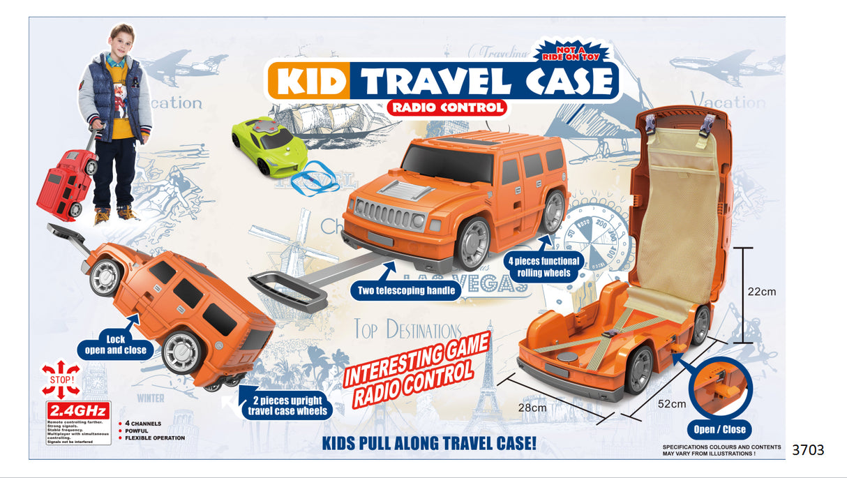 Kids Remote Control Suitcase Car style Travel Trolley Luggage Suitcase for boys carry on suitcase kids Rolling luggage suitcase