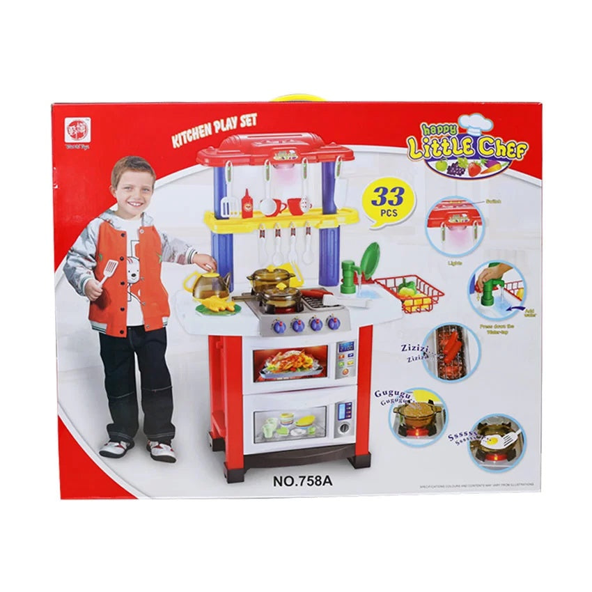 Happy Little Chef Deluxe Kids Kitchen Play Set