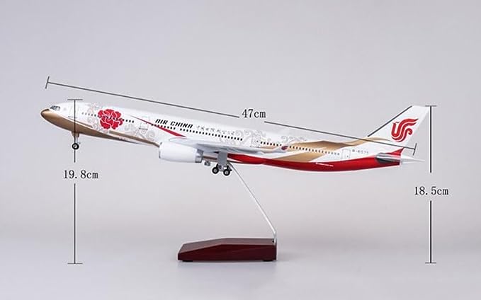 Air China A330 Airplane mode 47cm Plastic Resin airplane Collection model With light and Langing gear