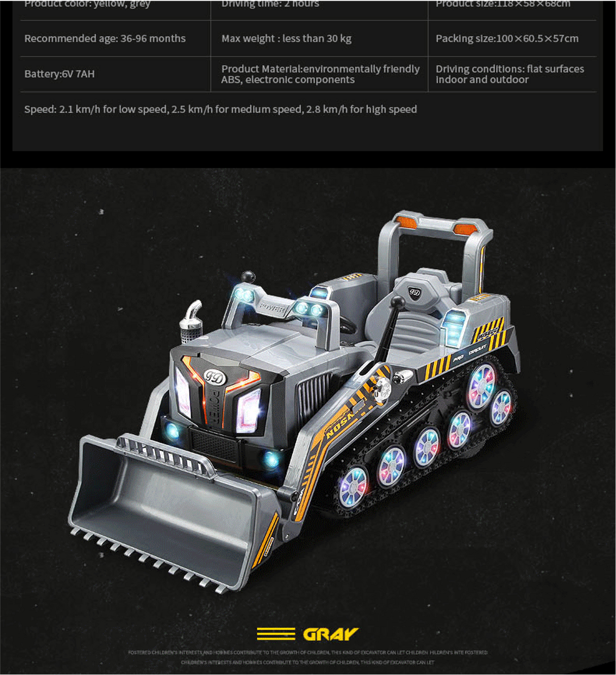 Ride On Kids Excavator Truck