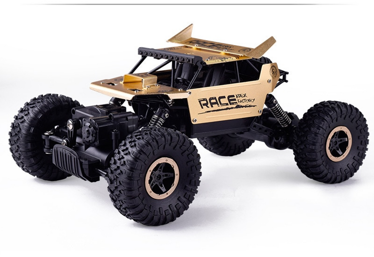 Radio Controlled Machine 4WD RC car 1:18 Remote Control SUV Machin Remote control Dirt Metal Shell Vehicle Toys  Gold Color