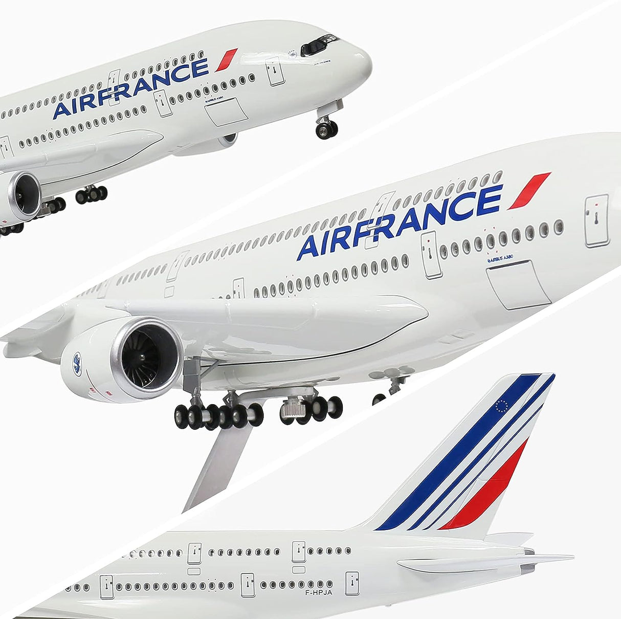 Air France Airbus A380 Airplane models 45.5cm Scale 1:160 With Landing Gear (No Light)
