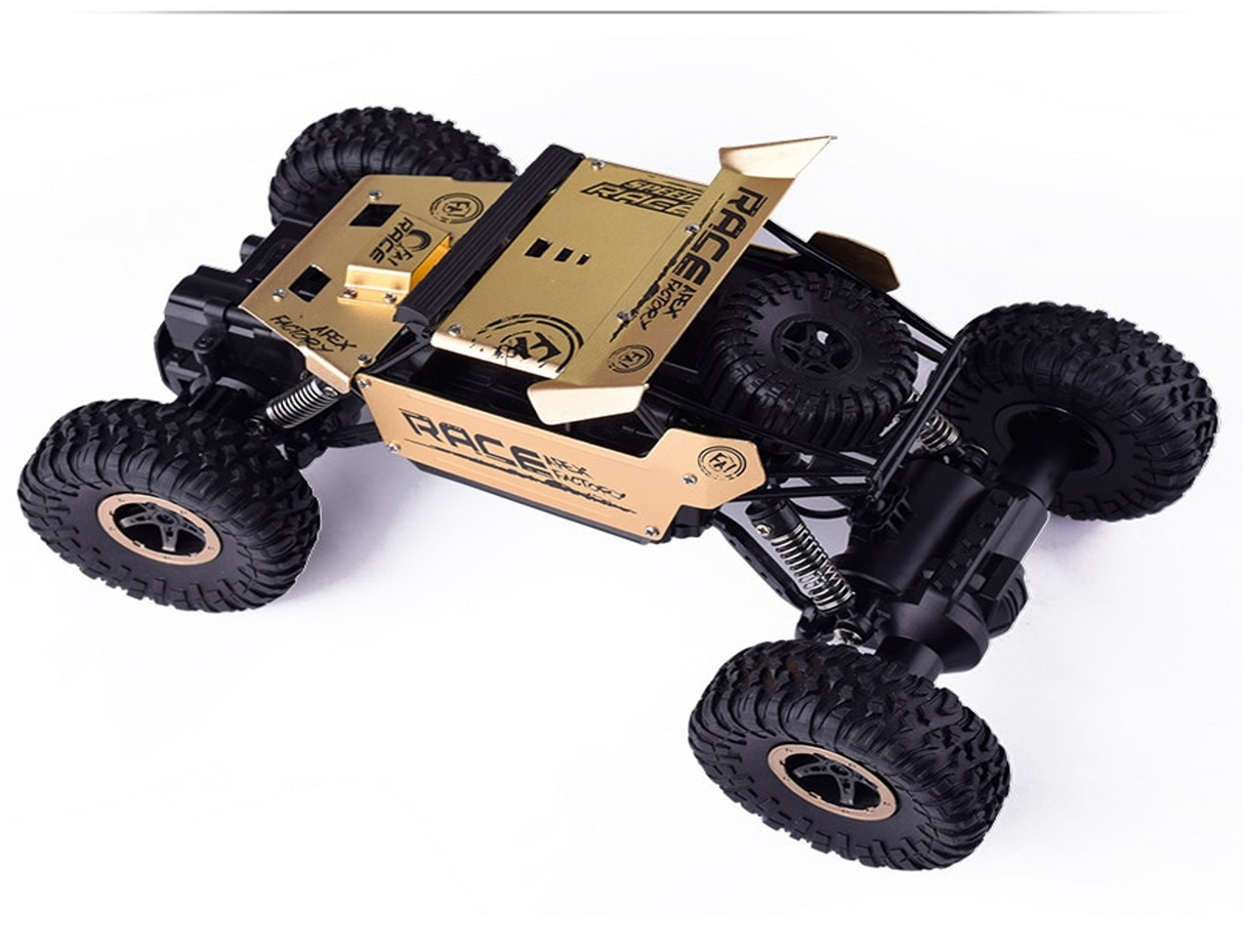 Radio Controlled Machine 4WD RC car 1:18 Remote Control SUV Machin Remote control Dirt Metal Shell Vehicle Toys  Gold Color