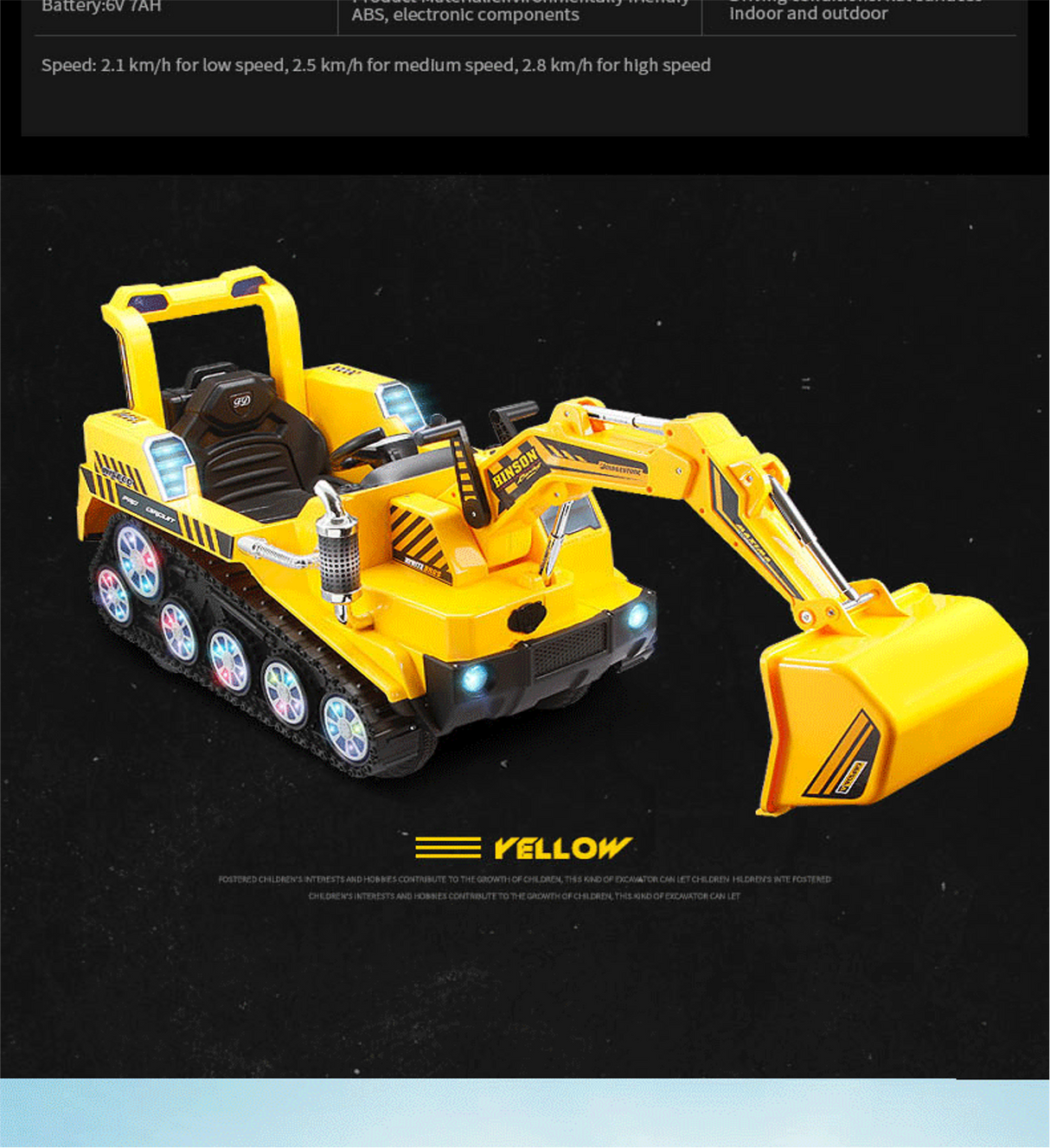 Ride On Kids Excavator Truck