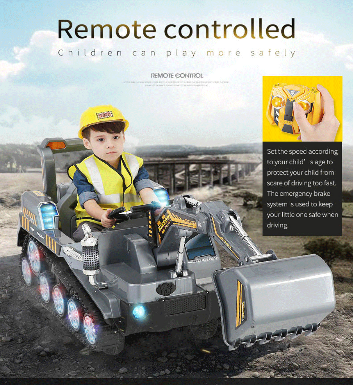 Ride On Kids Excavator Truck