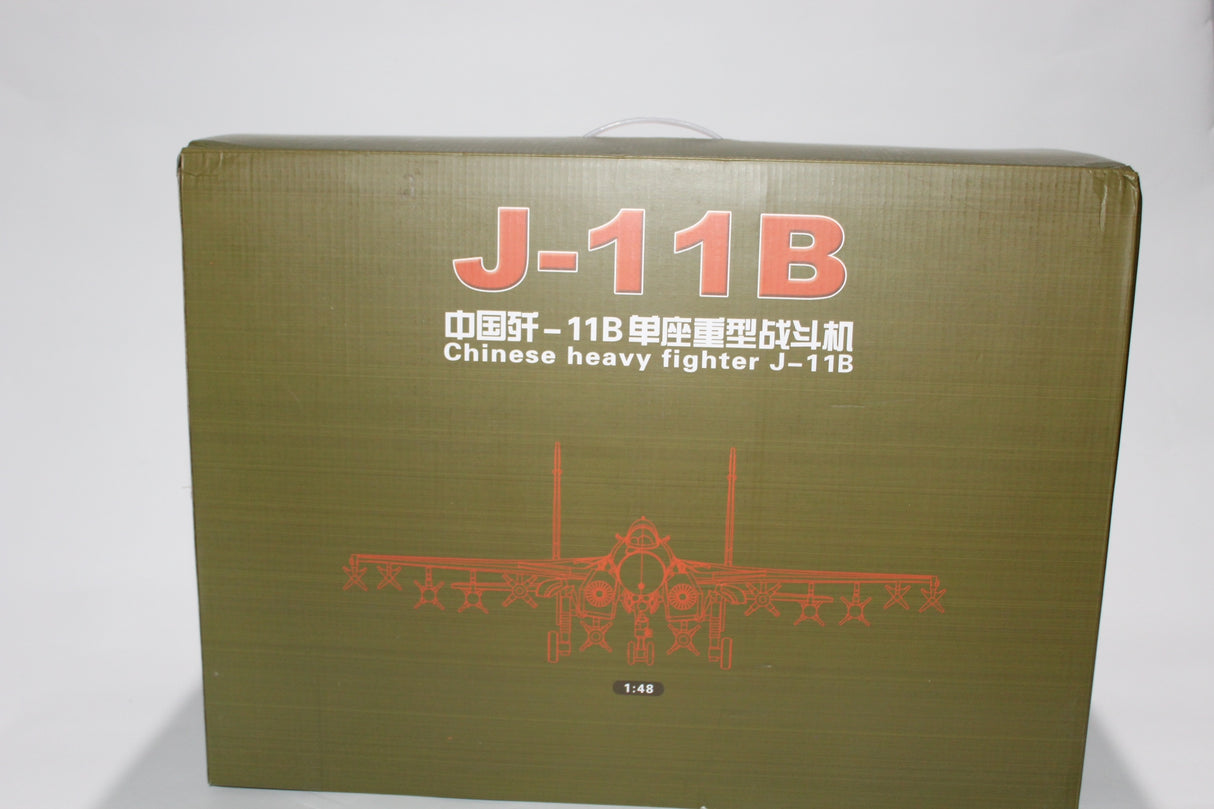 1:48 J-11B Alloy Fighter Aircraft Sound And Light Pull Back Military Metal Model