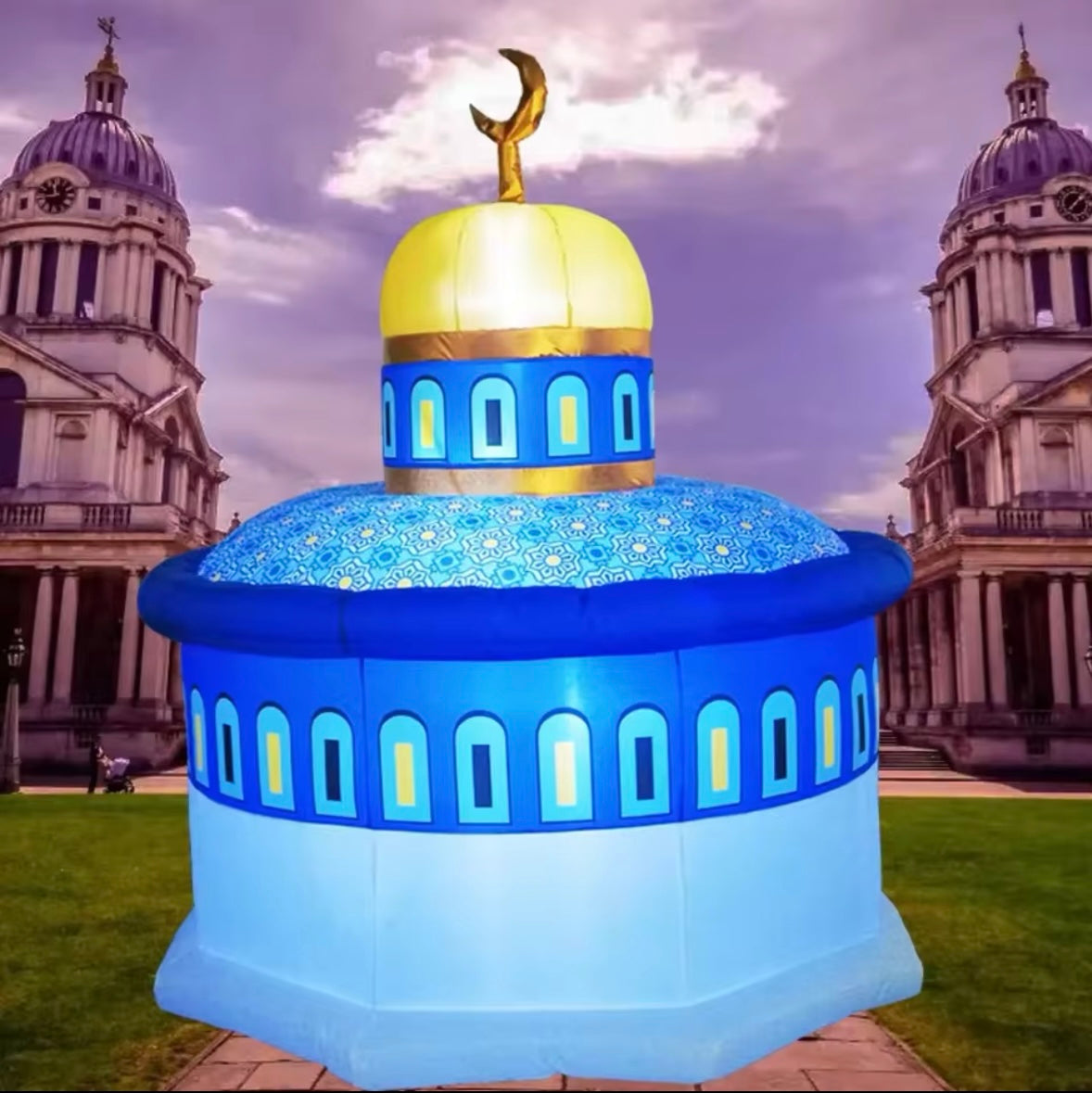 Inflatable Blue Mosque Ramadan / Eid Decor