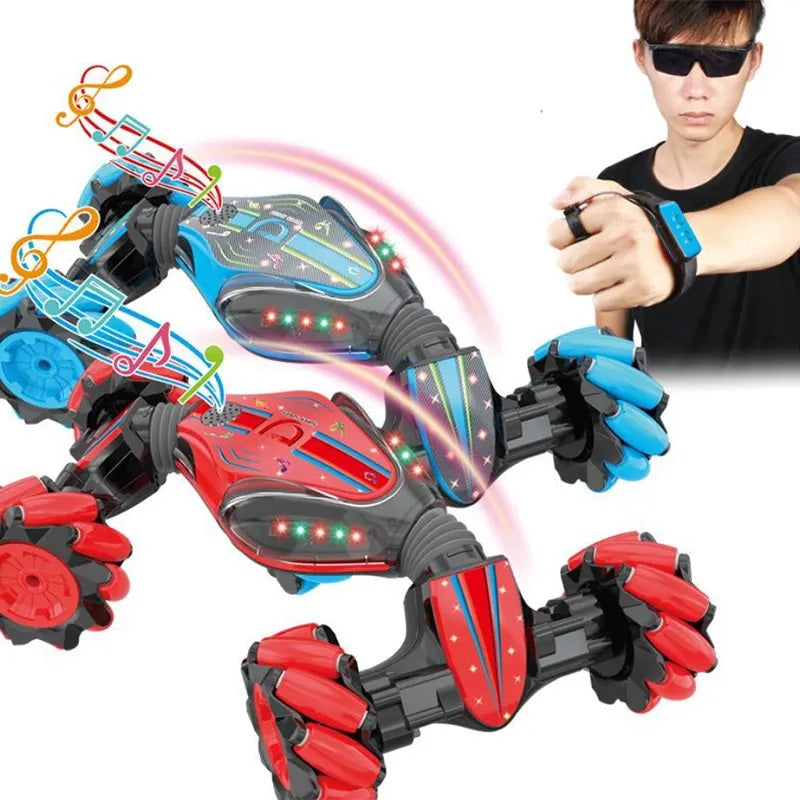 Twister Toy Watch Remote Control Climbing RC Car CV8818-83A 8818-83A Lights Music Gesture Sensing Stunt Remote Control Car