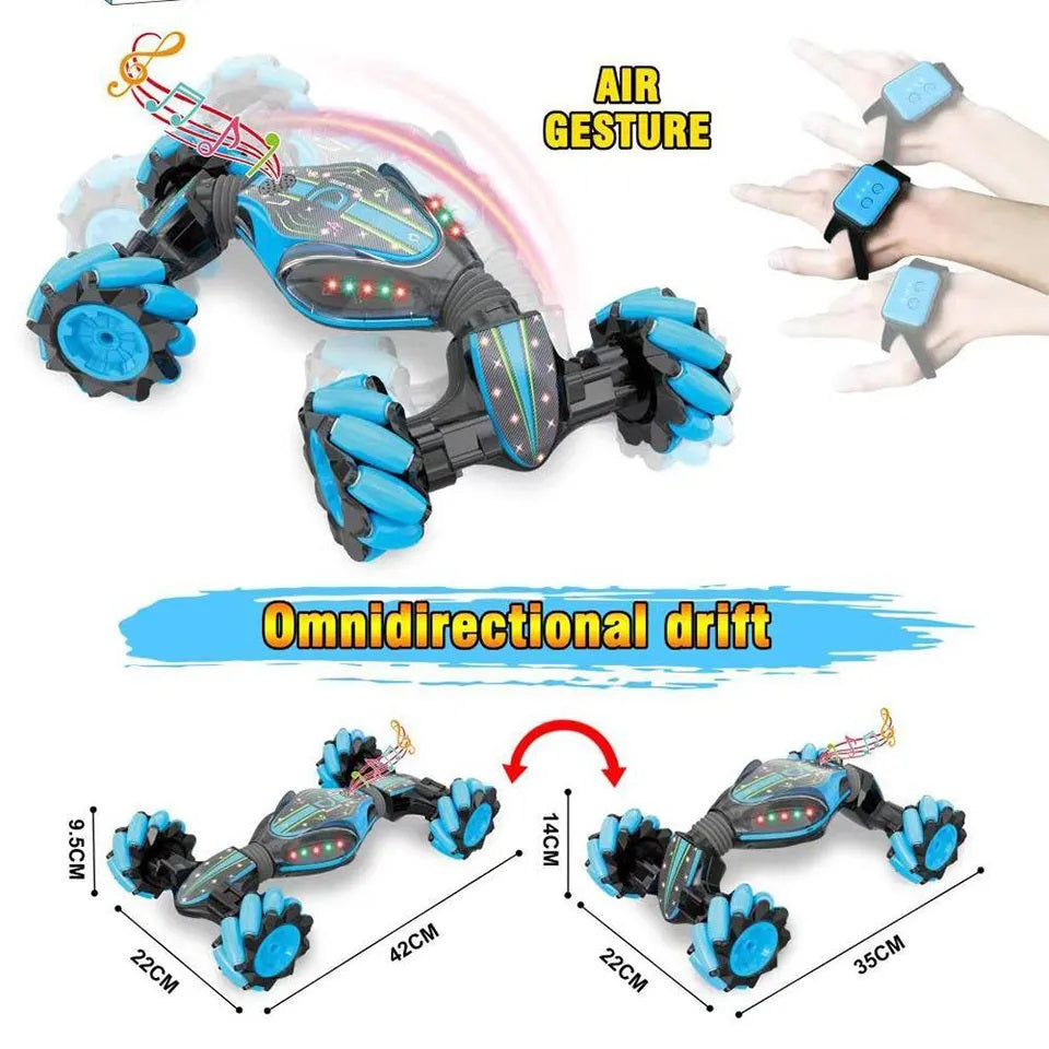 Twister Toy Watch Remote Control Climbing RC Car CV8818-83A 8818-83A Lights Music Gesture Sensing Stunt Remote Control Car