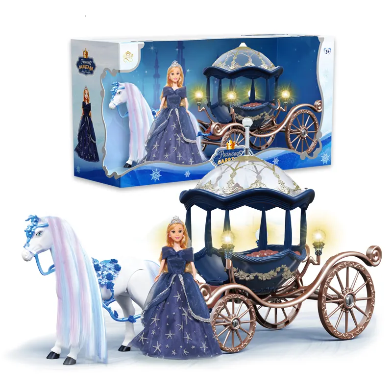 Princess doll set classical electric carriage toy