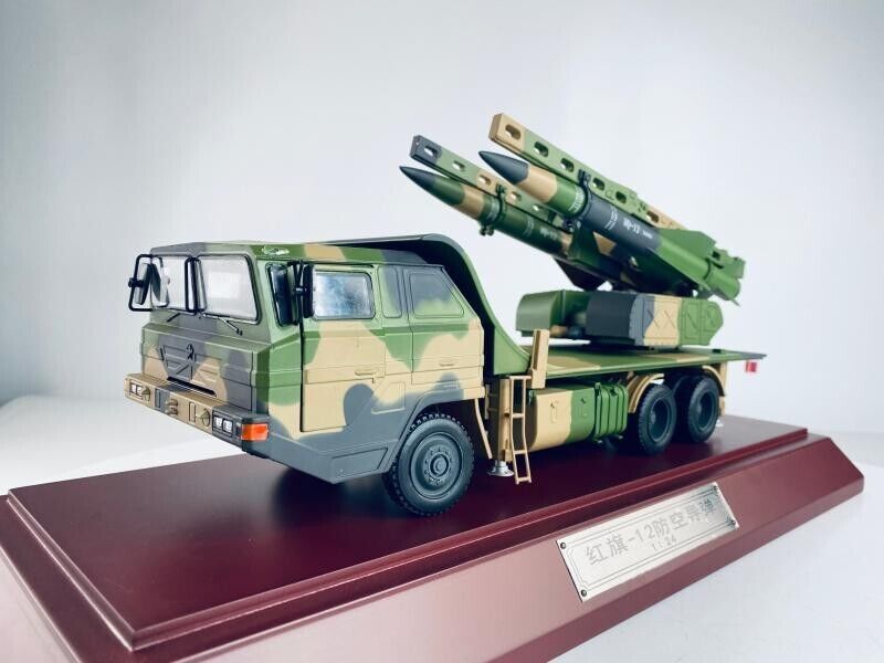 1:24 47CM HQ-12 Air Defense Missile Launcher Truck Diecast Model Collection