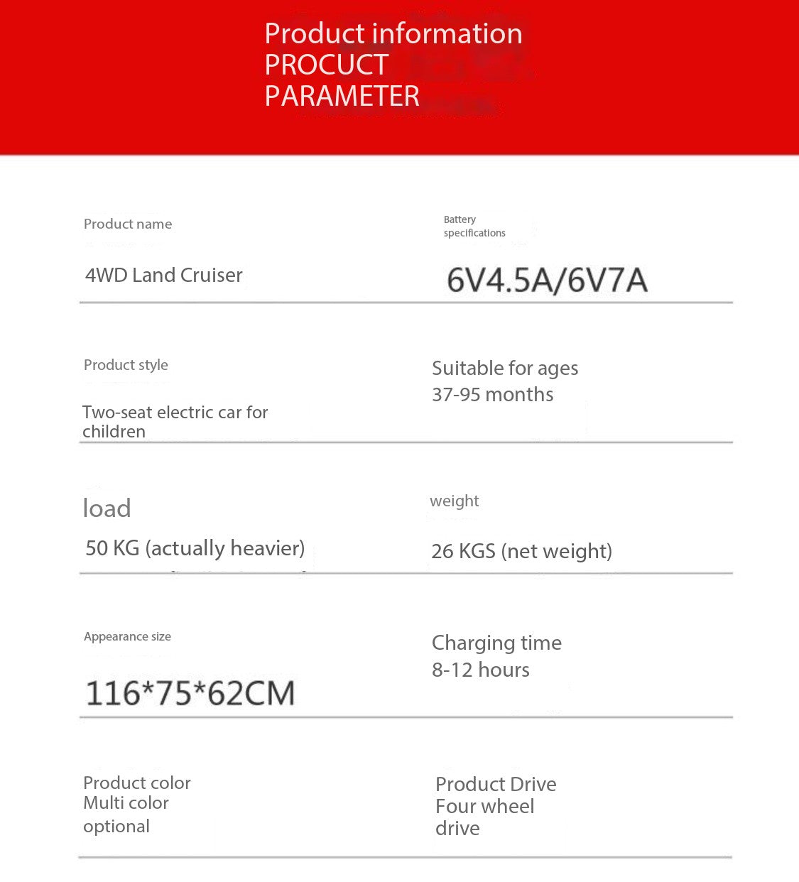 KIDS ELECTRIC RIDE ON CAR