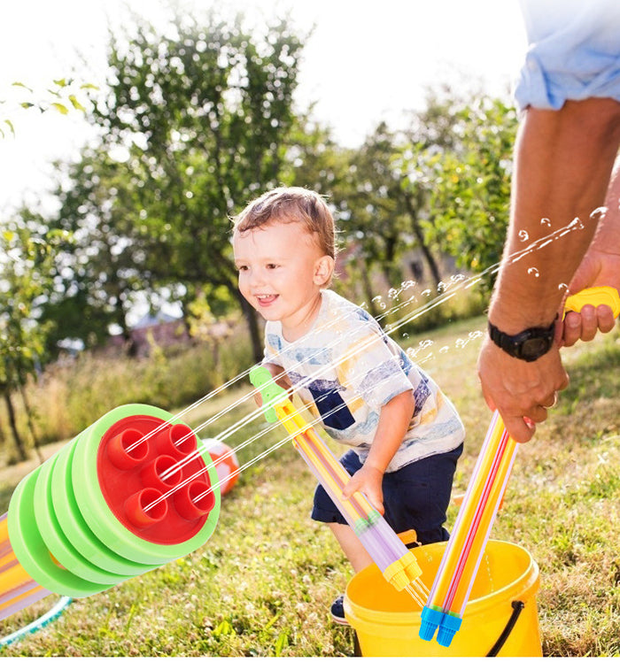 Hot Sale 21.5inch Five Nozzles Water Pump Gun Toys High Pressure Water Spray Toy Gun summer toy kids guns.