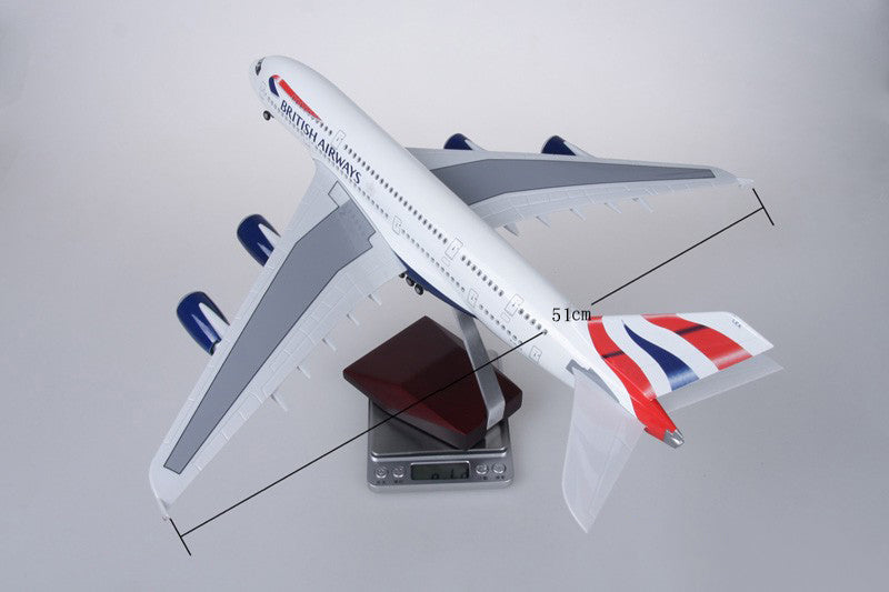 British Airways A380 Airplane Models 45cm Schale 1:160 with landing gear plastic Risen Collectioin Model