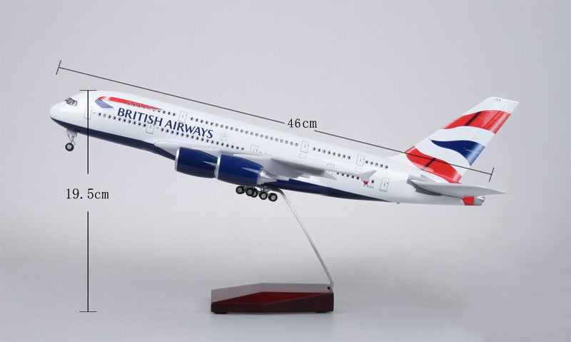 British Airways A380 Airplane Models 45cm Schale 1:160 with landing gear plastic Risen Collectioin Model