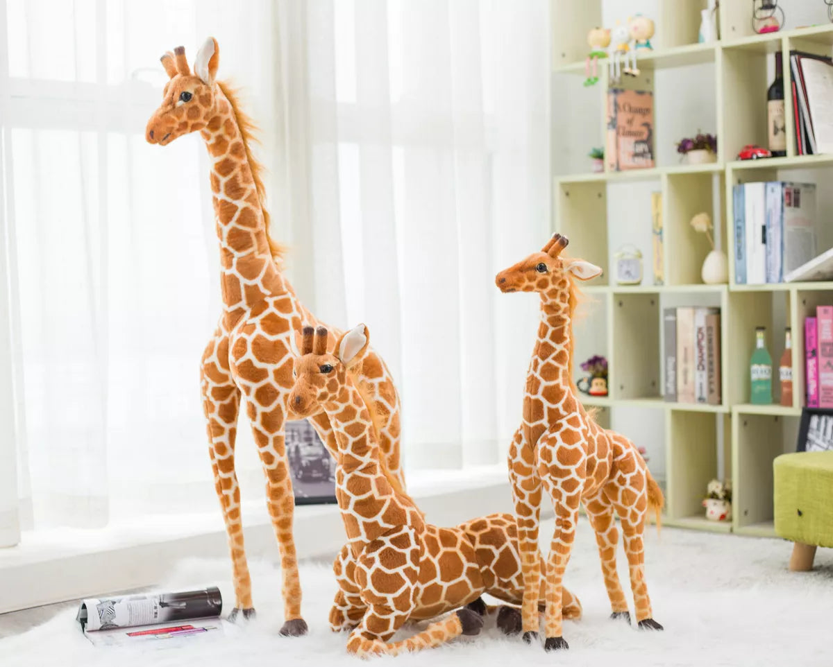 Huge Real Life Giraffe Plush Toys Cute Stuffed Animal Soft Simulation Giraffe