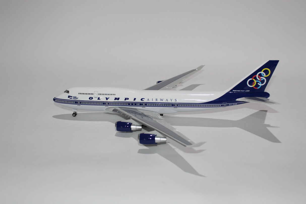 Olympic Boing 747-400 Airplane Models with light and landing Gear for Gift and collections