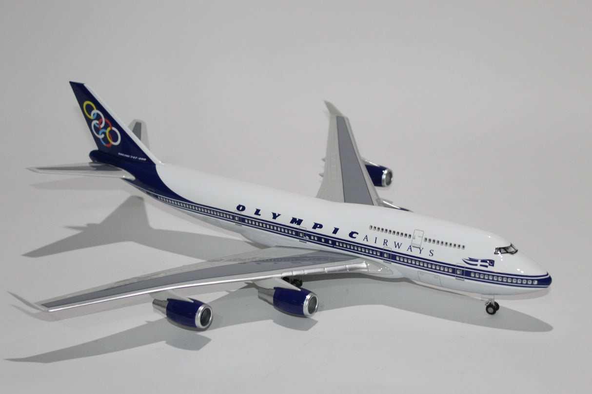 Olympic Boing 747-400 Airplane Models with light and landing Gear for Gift and collections