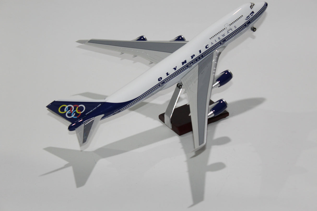Olympic Boing 747-400 Airplane Models with light and landing Gear for Gift and collections