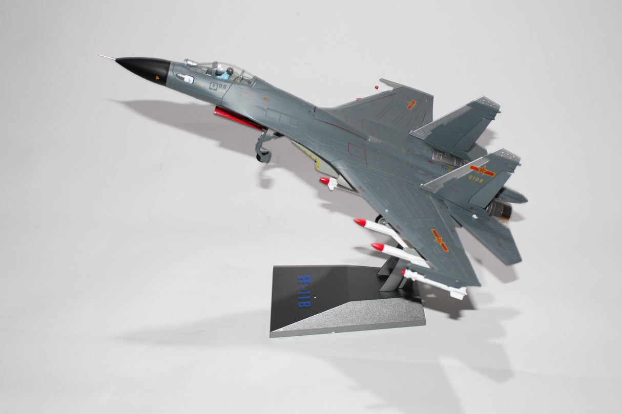 1:48 J-11B Alloy Fighter Aircraft Sound And Light Pull Back Military Metal Model