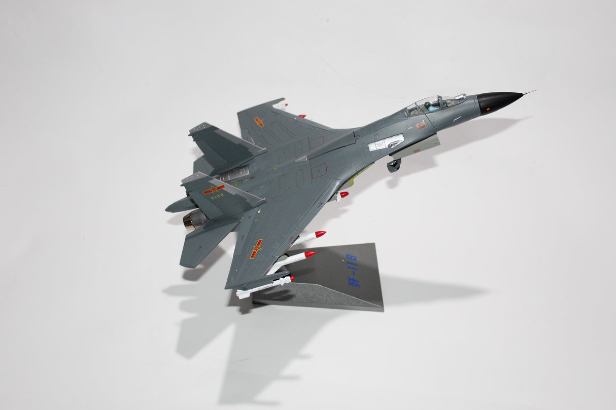 1:48 J-11B Alloy Fighter Aircraft Sound And Light Pull Back Military Metal Model