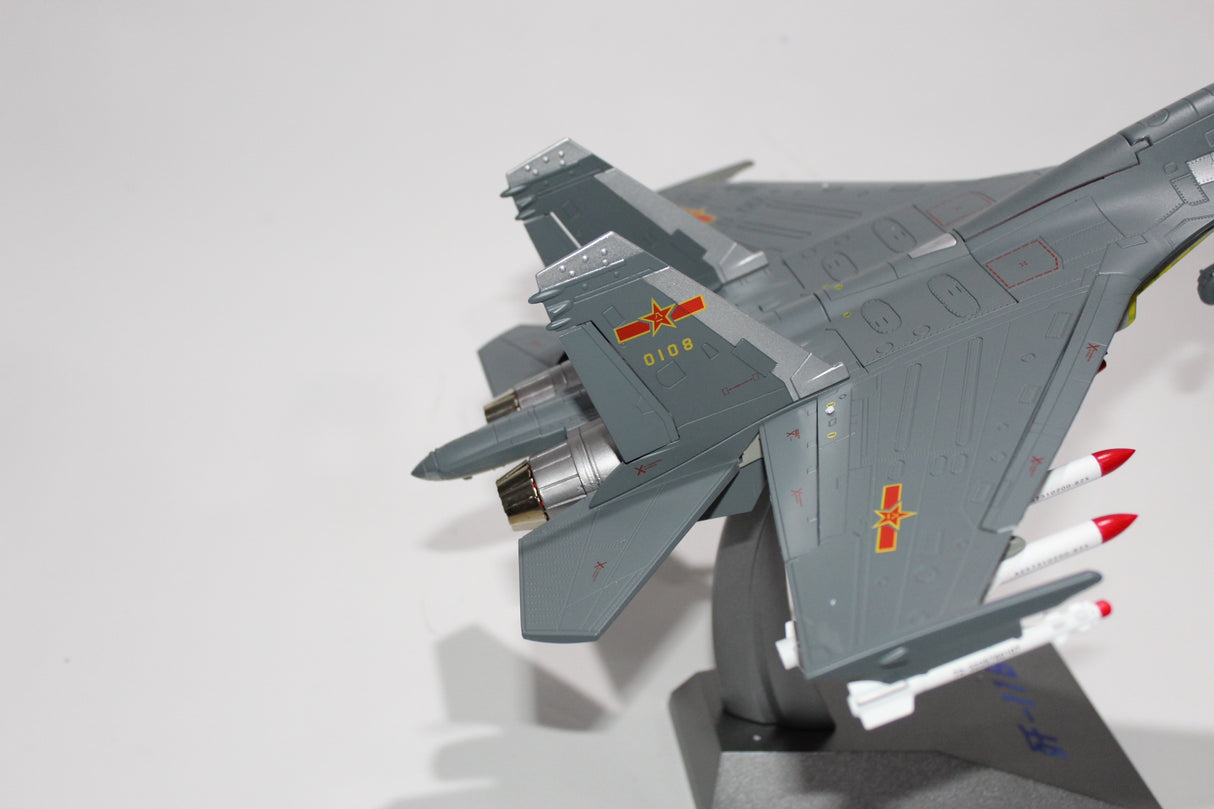 1:48 J-11B Alloy Fighter Aircraft Sound And Light Pull Back Military Metal Model