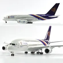 NEW - Airbus A380 THAI AIRWAYS 1/150 LARGE 45CM With Light and Landin gear