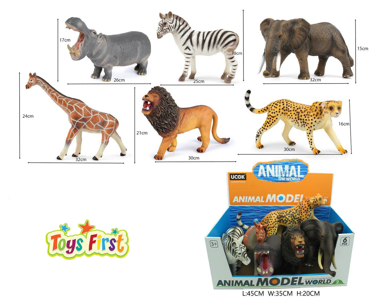 High Quality Animal Plastic Figurines Wild Simulation Model Figure Solid Jungle Lifelike Mini Toys Set For Kids