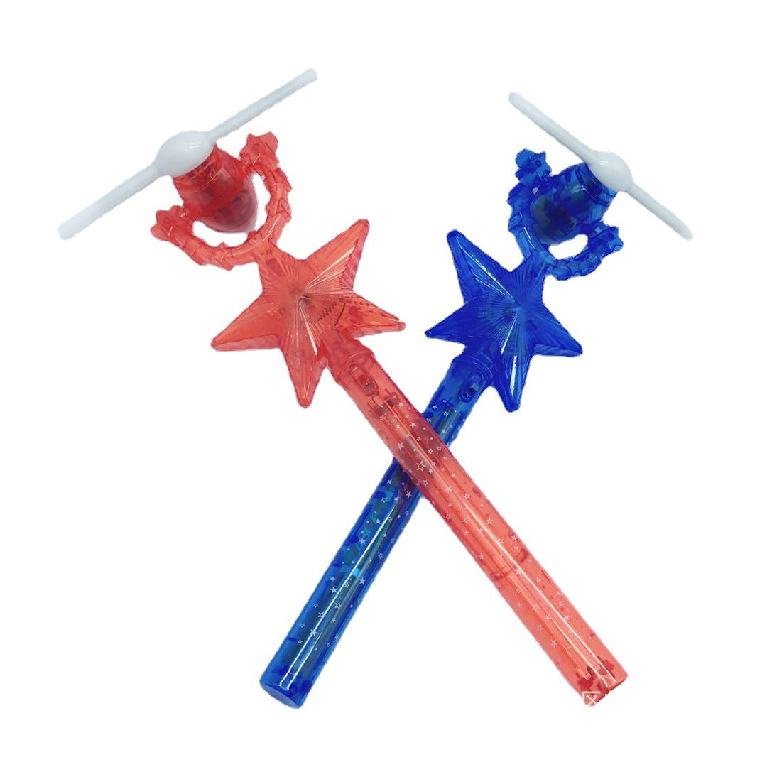 Flashing Light Up LED Spinning Windmill Glows Child Toy Swivel Fan Present Gift