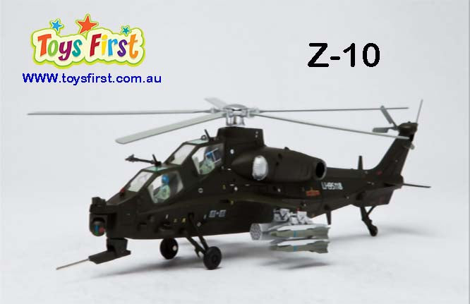 1:32 Diecast China Z-10 Attack Helicopter Military Plane Model Sound Light Toy