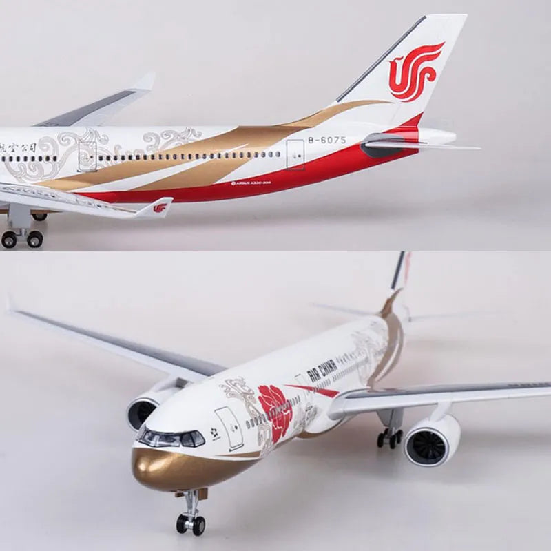 Air China A330 Airplane mode 47cm Plastic Resin airplane Collection model With light and Langing gear