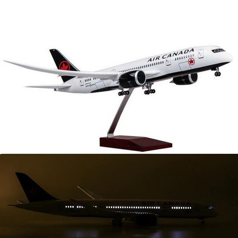 Air Canada Boeing B787 43cm Scale 1/130 Airplane model Collection Model and Gift With Light and Landing Gear