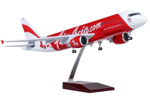 Air Asia A320 Airplane Model 1:80 Scale with landing Gear Collection model No Light