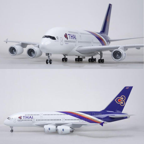 NEW - Airbus A380 THAI AIRWAYS 1/150 LARGE 45CM With Light and Landin gear