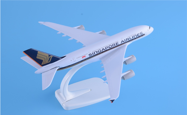 18CM Singapore Airline Airbus A380 Passenger Airplane Plane Diecast Model