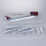 Qatar A380 Airplane Model 1/160 45.5cm withe Light and Wheels Plastic Resin Plane Collection