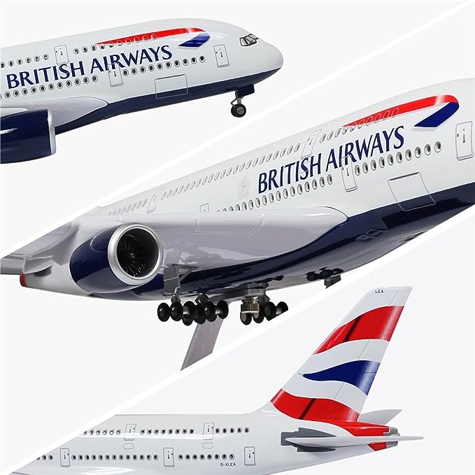 British Airways A380 Airplane Models 45cm Schale 1:160 with landing gear plastic Risen Collectioin Model