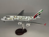 1:160 Fly Emirates A380 Plane Model / LED Light & Wheel Aircraft Model 45cm