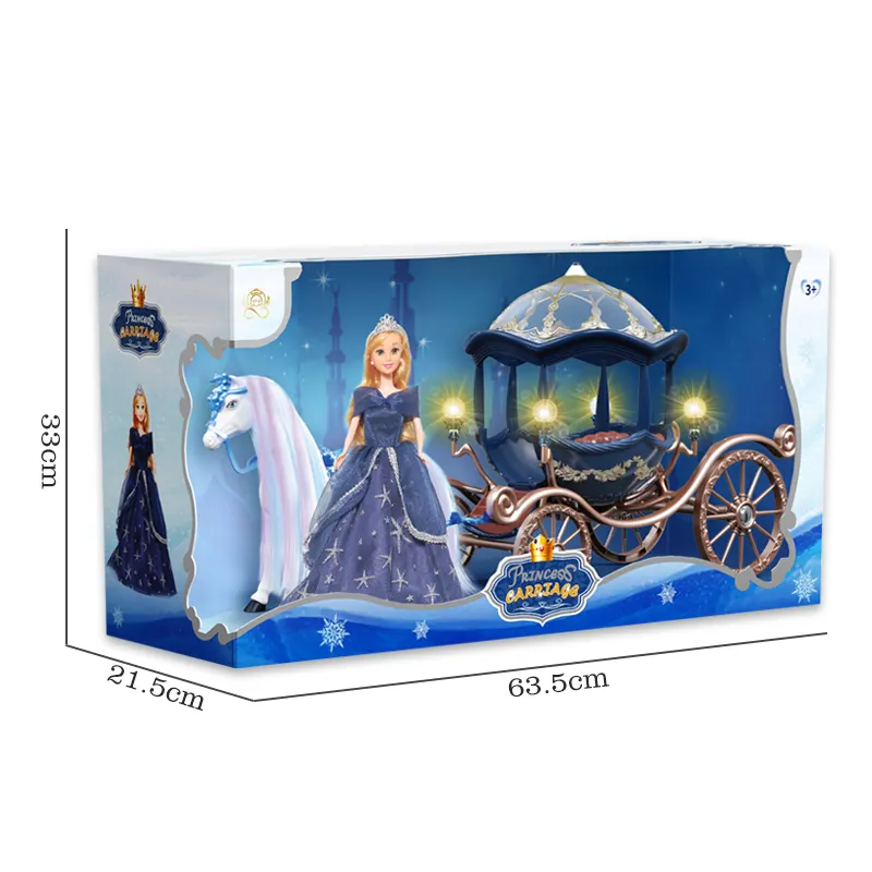 DF pretend play Toys 29cm princess doll set classical electric carriage toy products that sell best toys for girls