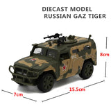 15CM 1/32 Scale Diecast Russian GAZ JMP-2 Tiger Military Model Army Car For Boys As Toys With Functions