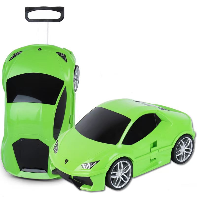 Kids Car Travel Bag with Wheels | Lambo Replica Rolling Suitcases| Kids Suitcase